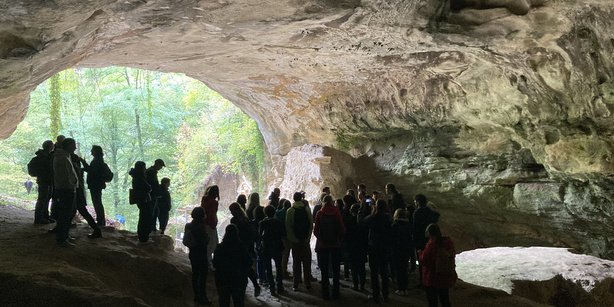 Inside Vindija cave